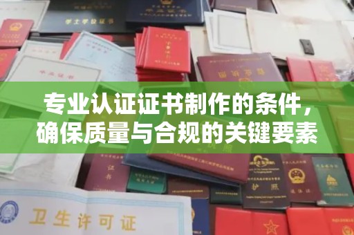 荔城专业认证证书制作的条件，确保质量与合规的关键要素